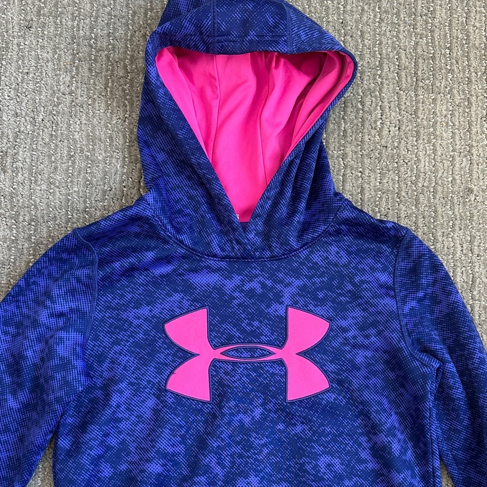 Under Armour Kids Hoodie in Purple with Pink Accents